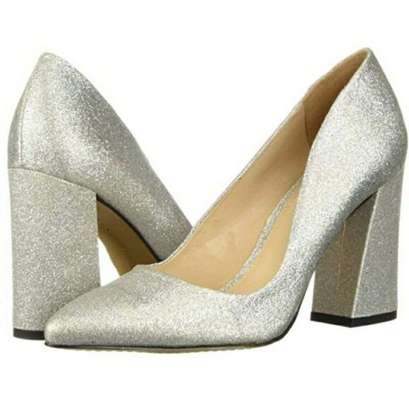 Glam Glitter Vince Camuto Block Heels - Picture 2 of 7